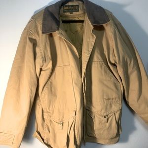 VTG TIMBERLAND WEATHERGEAR MENS SZ L COAT! CANVAS COAT W/ COLD WEATHER LINER!!!